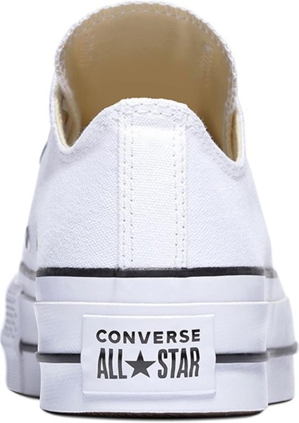 Chuck Taylor All Star Canvas Platform Kadın Beyaz Günlük Stil Ayakkabı 560251C