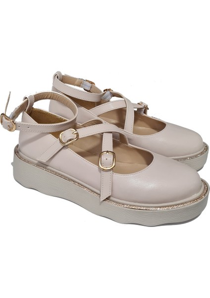 Bilek Bağlı Kalın Taban Taşlı Loafer Ayakkabı 702165-Z modelleri