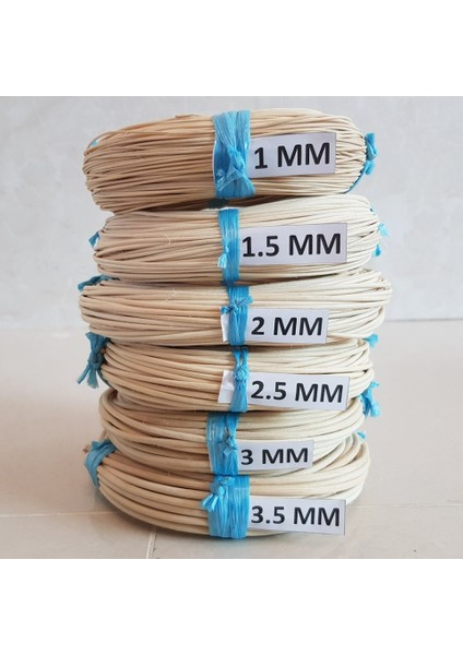 Rattan Kor, Doğal Ip, 2,5 mm Kalınlığında Sepet Ipi 1 kg Naturel