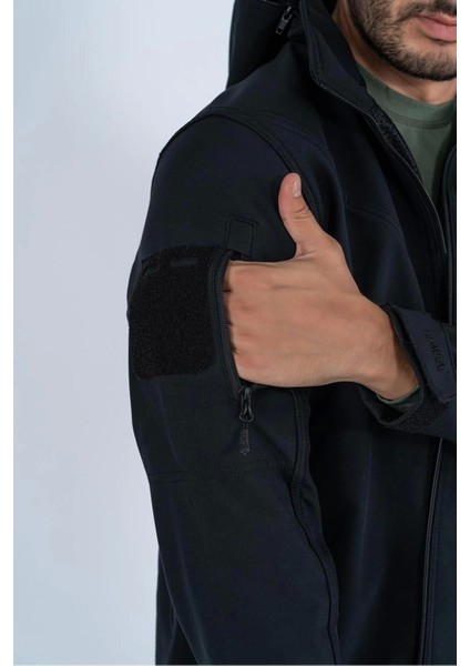 Outdoor Taktik Mont Spor Kapüşonlu Içi Astarlı Mont Mevsimlik Softshell Dik Yaka Mont - 307C modelleri