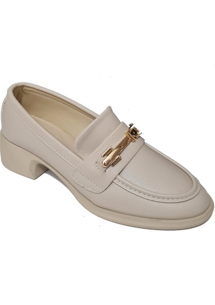 Topuklu Aksesuarlı Kadın Loafer Ayakkabı 0094016-Z