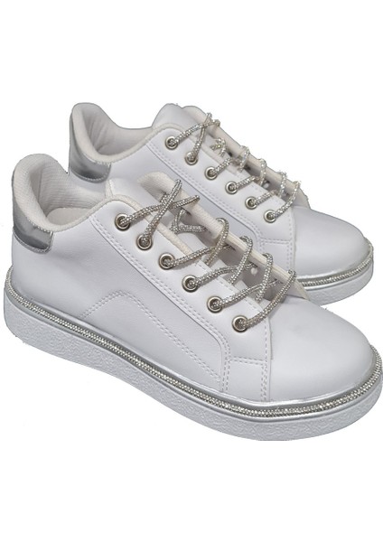 Bağcık Taşlı Kalın Taban Taşlı Sneaker Ayakkabı 702169-Z modelleri