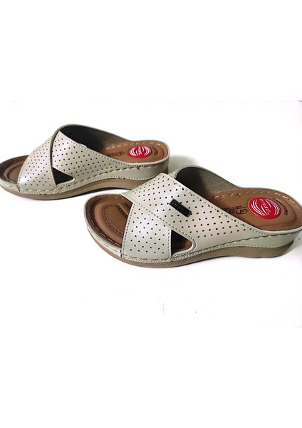 Anatomic Full Deri Terlik Taraklı Ayaklara Topuk Dikeninet Anne Terliği