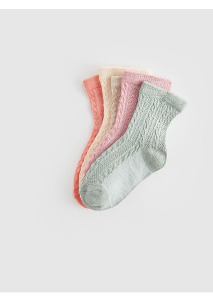 Kendinden Desenli Kız Bebek Soket Çorap 5'li fiyatları