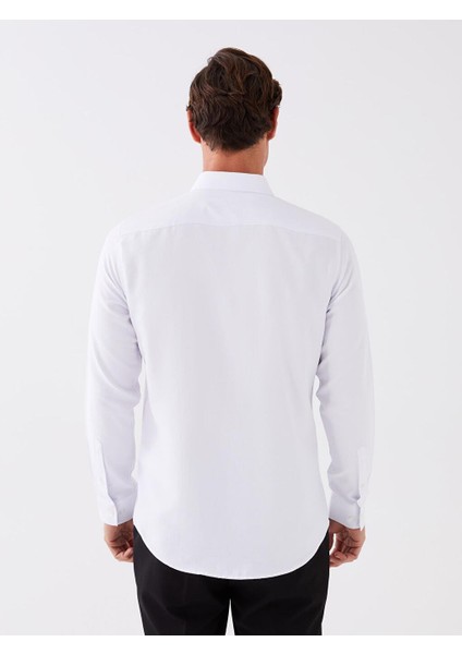 Slim Fit Uzun Kollu Oxford Erkek Gömlek fırsatları