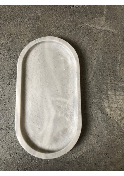 Gri Oval Tepsi