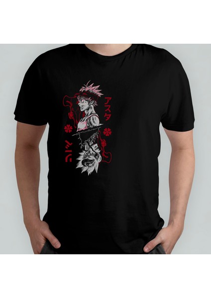 Black Clover Asta %100 Pamuklu Bisiklet Yaka T-Shirt Model 1