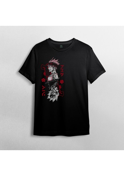 Black Clover Asta %100 Pamuklu Bisiklet Yaka T-Shirt Model 1