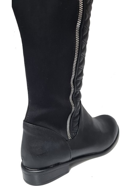 Arkası Likralı Önü Baklava Desenli Kadın Çizme 627514-Z fırsatları