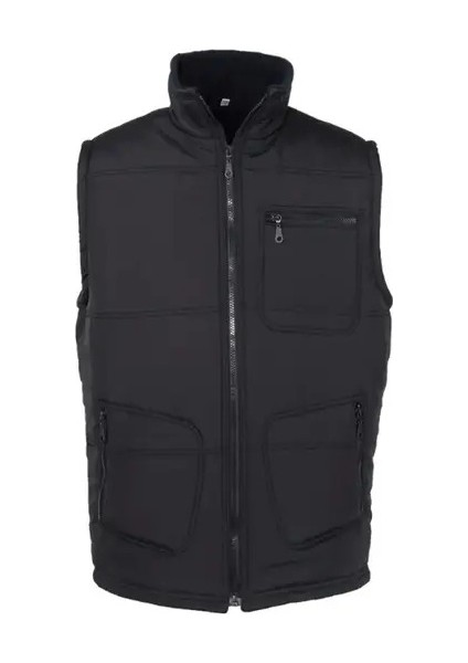 Siyah Anarok Içi Polarlı Yelek