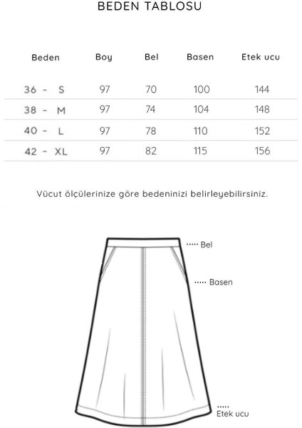 Uzun Çan Denim Etek Açık Mavi