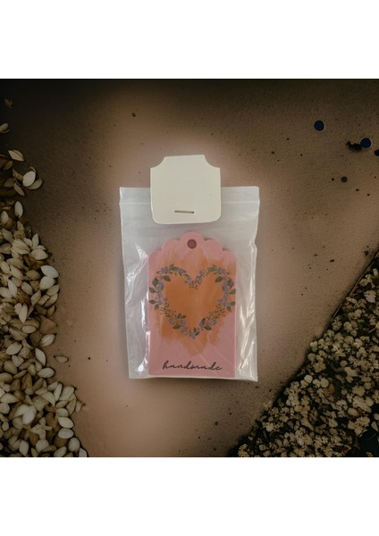 Unutma Beni Çiçeği Desen Baskılı Kolye Küpe Hediye Paket Sallantı Kartı 4,5cmx7,5cm-25 Adet modelleri