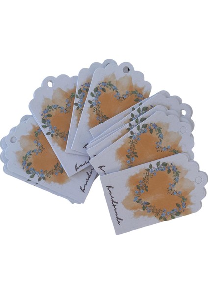 Unutma Beni Çiçeği Desen Baskılı Kolye Küpe Hediye Paket Sallantı Kartı 4,5cmx7,5cm-25 Adet