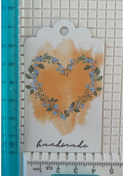 Unutma Beni Çiçeği Desen Baskılı Kolye Küpe Hediye Paket Sallantı Kartı 4,5cmx7,5cm-25 Adet
