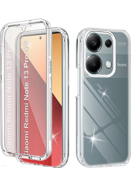 Xiaomi Redmi Note 13 Pro 4g Kılıf 360 Şeffaf Ön Arka Korumalı Şeffaf Silikon