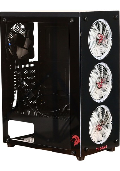 Grims 4 Rgb Fan Black Mesh Gamıng Kasa Power Yok