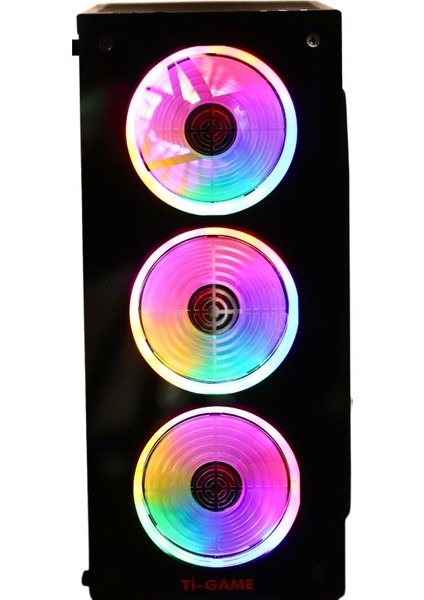 Grims 4 Rgb Fan Black Mesh Gamıng Kasa Power Yok