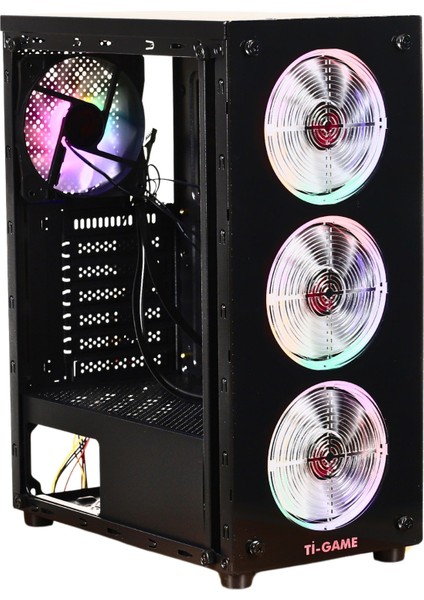 Grims 4 Rgb Fan Black Mesh Gamıng Kasa Power Yok