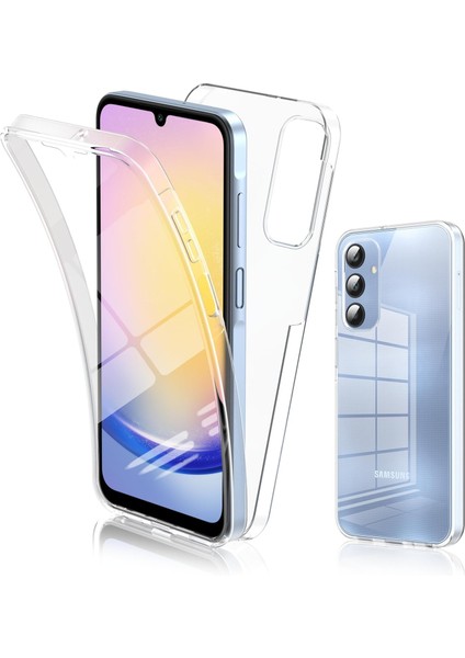 Samsung Galaxy A25 Kılıf 360 Şeffaf Ön Arka Korumalı Şeffaf Silikon