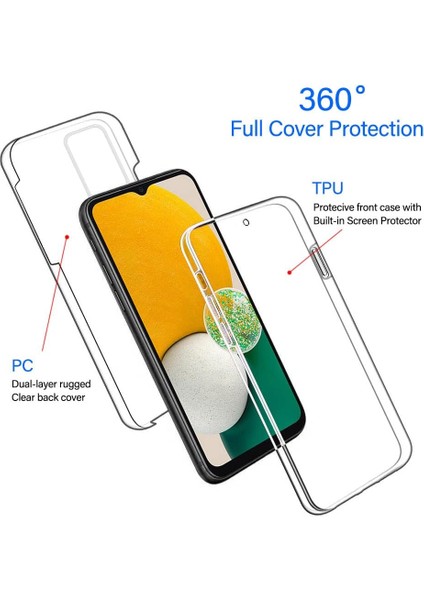 Samsung Galaxy A25 Kılıf 360 Şeffaf Ön Arka Korumalı Şeffaf Silikon