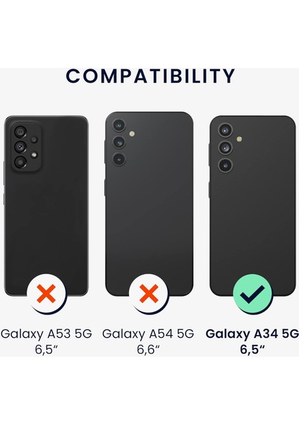 Samsung Galaxy A34 Kılıf 360 Şeffaf Ön Arka Korumalı Şeffaf Silikon