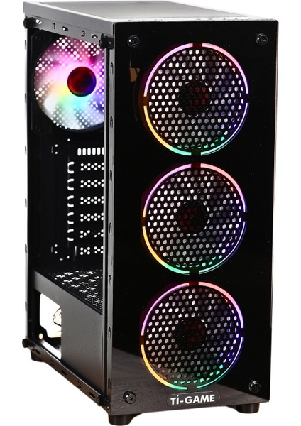 Grim 4 Rgb Fan Black Mesh Gamıng Kasa Power Yok