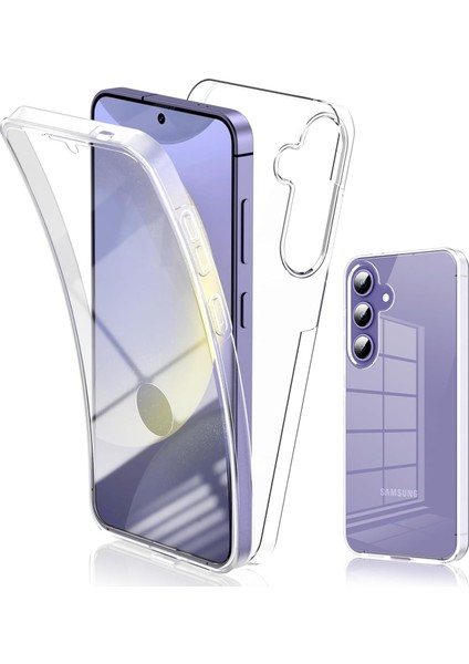 Samsung Galaxy S24 Kılıf 360 Şeffaf Ön Arka Korumalı Şeffaf Silikon