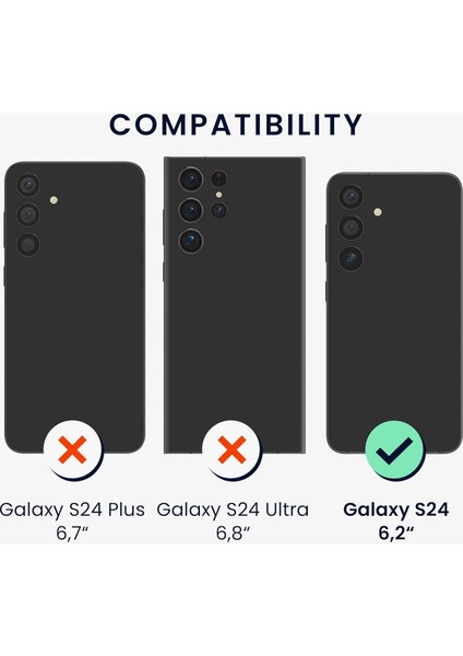 Samsung Galaxy S24 Kılıf 360 Şeffaf Ön Arka Korumalı Şeffaf Silikon