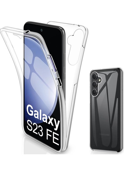 Samsung Galaxy S23 Fe Kılıf 360 Şeffaf Ön Arka Korumalı Şeffaf Silikon