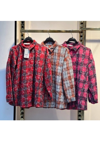 Kadın Ekose Desenli Oduncu Gömlek modelleri