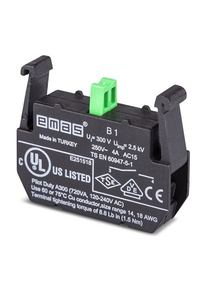 Yedek 1no Kontak Blok Yeşil 20 Adet Paket Halinde