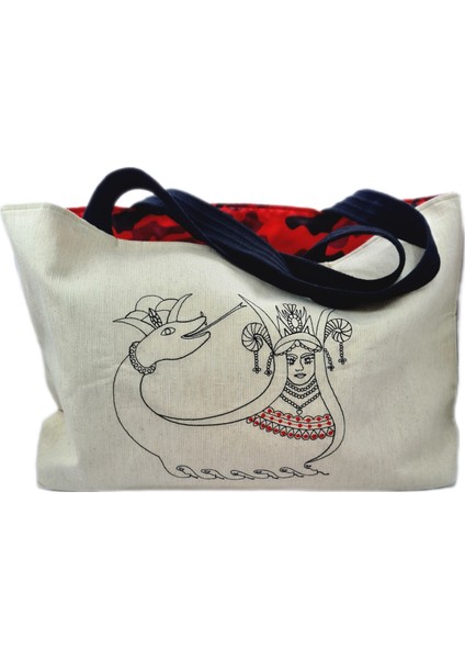 Şahmeran Nakışlı Kadın Omuz Çantası ve Clutch Set