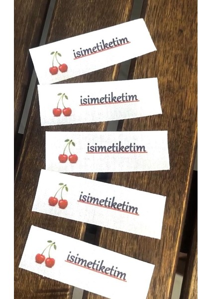 Pamuk Keten Etiket 2x6 cm 100 Adet