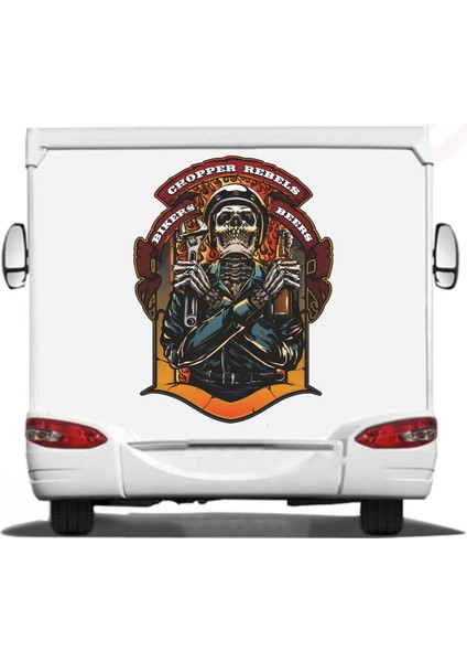 Chopper Motosiklet Sticker 00540