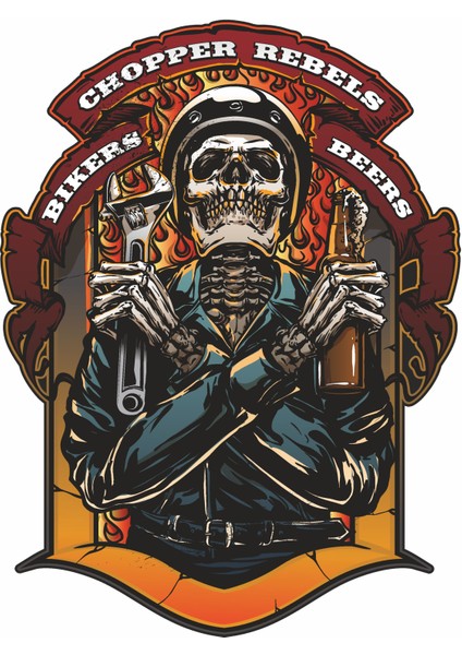 Chopper Motosiklet Sticker 00540 fiyatları