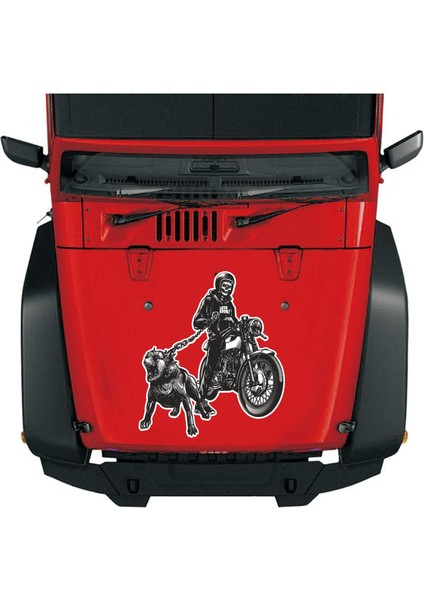 Motosiklet Chopper Pitbull Sticker 00545