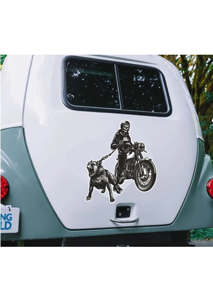 Motosiklet Chopper Pitbull Sticker 00545 fiyatları