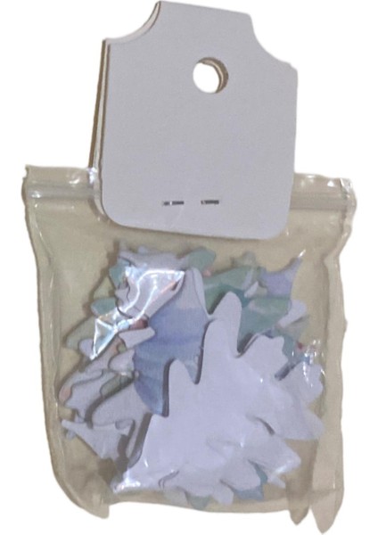 Doğum Günü Parti Kart Yılbaşı ve Hediye Paket Süsleme Yapışkansız Çam Ağacı Fon Karton Figürü