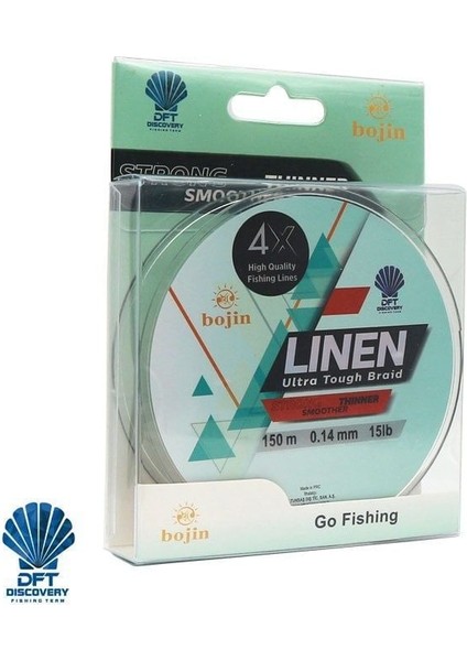 Dft Bojin 4x Linen Ip Misina 0.14 mm 150 M Yeşil