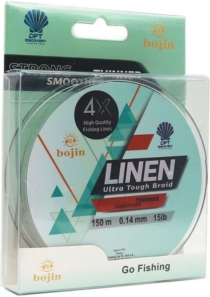 Dft Bojin 4x Linen Ip Misina 0.14 mm 150 M Yeşil fiyatları