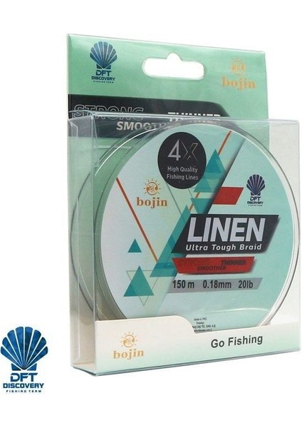Dft Bojin 4x Linen Ip Misina 0.18 mm 150 M Yeşil