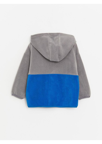Uzun Kollu Renk Bloklu Polar Erkek Bebek Fermuarlı Sweatshirt fiyatları