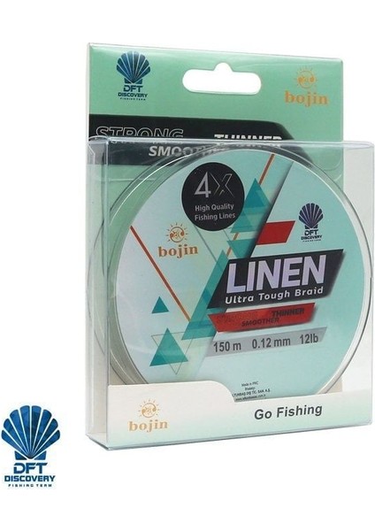 Dft Bojin 4x Linen Ip Misina 0.12 mm 150 M Yeşil