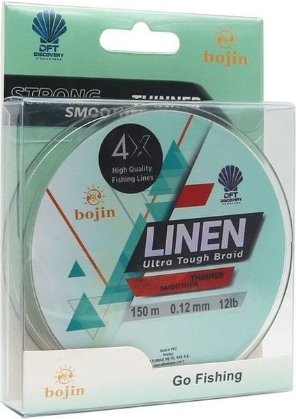 Dft Bojin 4x Linen Ip Misina 0.12 mm 150 M Yeşil fiyatları