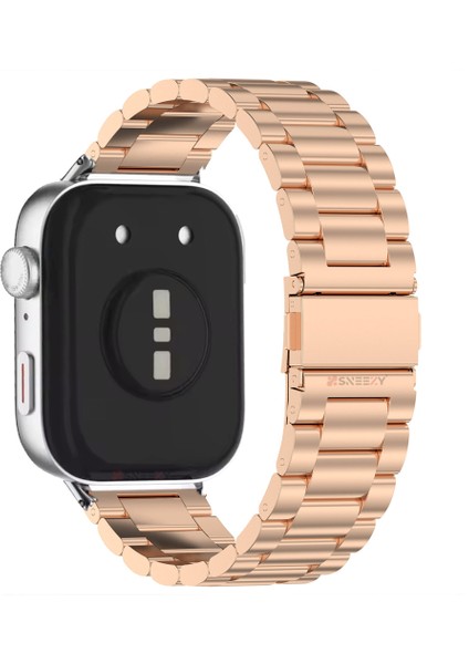 Xiaomi Redmi Watch 5 Active/Redmi 5 Lite Uyumlu Paslanmaz Döküm Çelik Metal Baklalı Kordon fiyatları