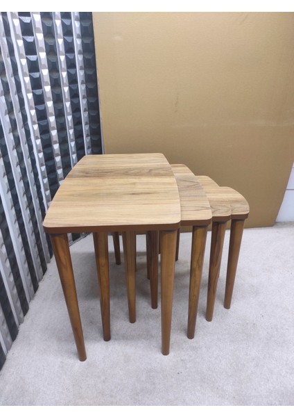 4 Lü Ahşap Mdf Zigon Sehpa ,mdf Dörtlü Ahşap Servis Sehpası ,salon Sehpası modelleri