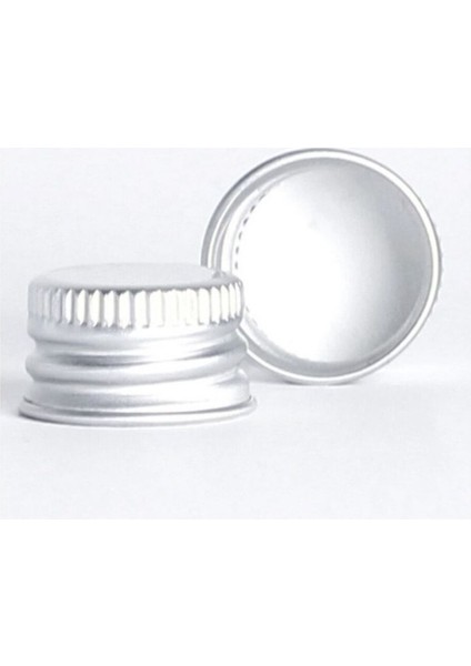 Şeffaf Cam Şişesi Sızdırmaz Silver Metal Kapaklı 50 ml x 10 Adet