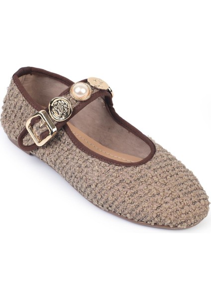 Monday Kadın Babet Incili Tokalı Dokumalı Hasır Vizon fiyatları