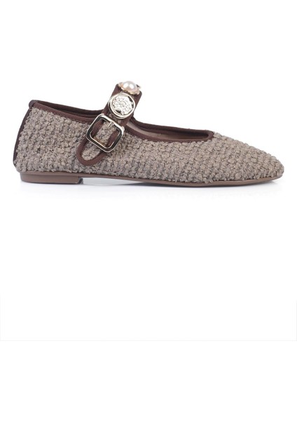 Monday Kadın Babet Incili Tokalı Dokumalı Hasır Vizon modelleri