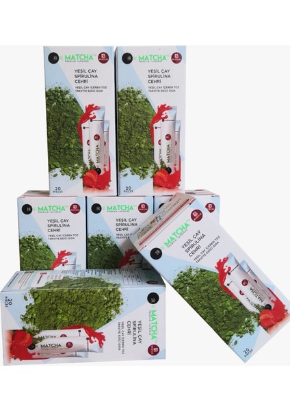 Çilek Aromalı Detox Burner Form Matcha Çayı 1 Kutu